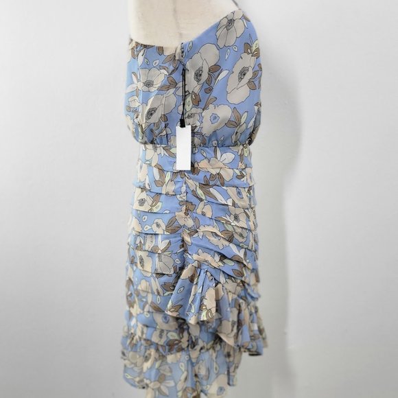 ASTR The Label one sleeve tulip skirt mini dress Sz L NEW - Picture 5 of 9